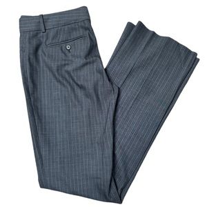 Theory - Max C Tailor Flare Grey Pinstripe Pants | Size: 6